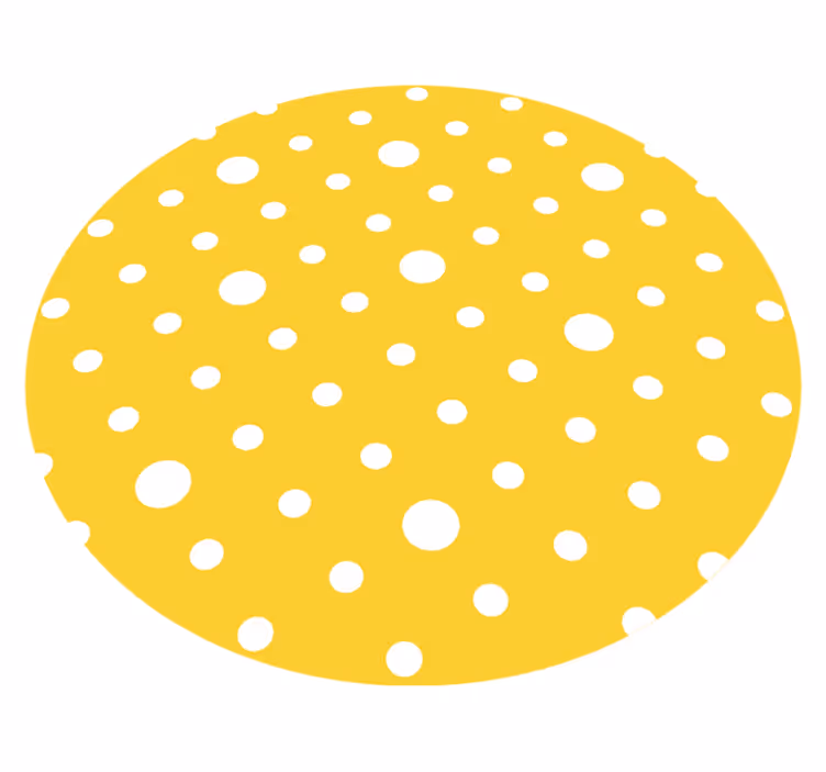 Polka dot  yellow vinyl carpet - TenStickers