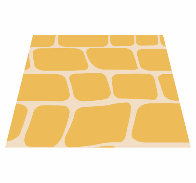 Abstract pattern  yellow vinyl carpet - TenStickers