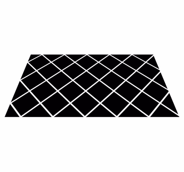 Modern geometric lines black vinyl carpet - TenStickers