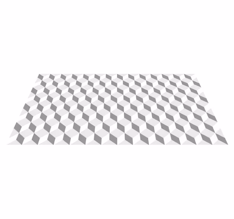 grey cubes kitchen vinyl carpet - TenStickers