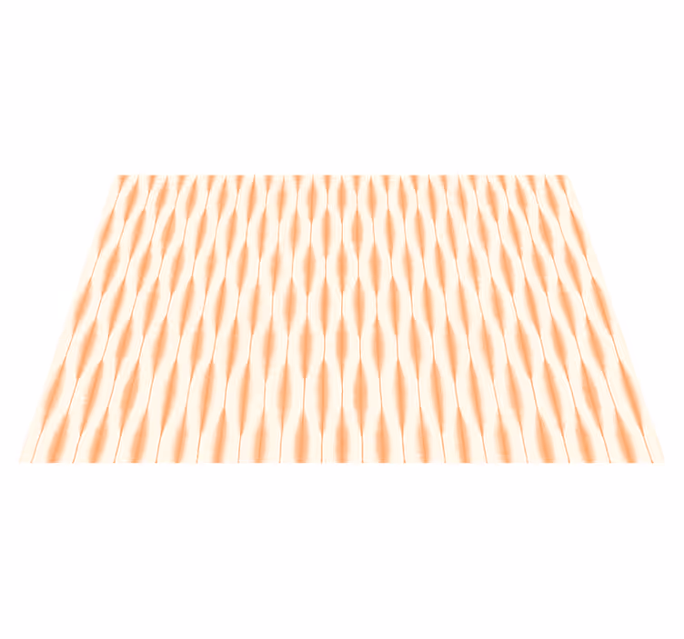 "Ikat Kasuri" orange modern vinyl carpet - TenStickers