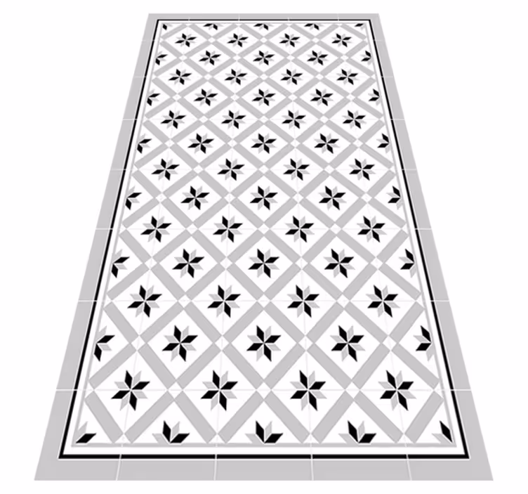 Hydraulic Grey kitchen vinyl carpet - TenStickers