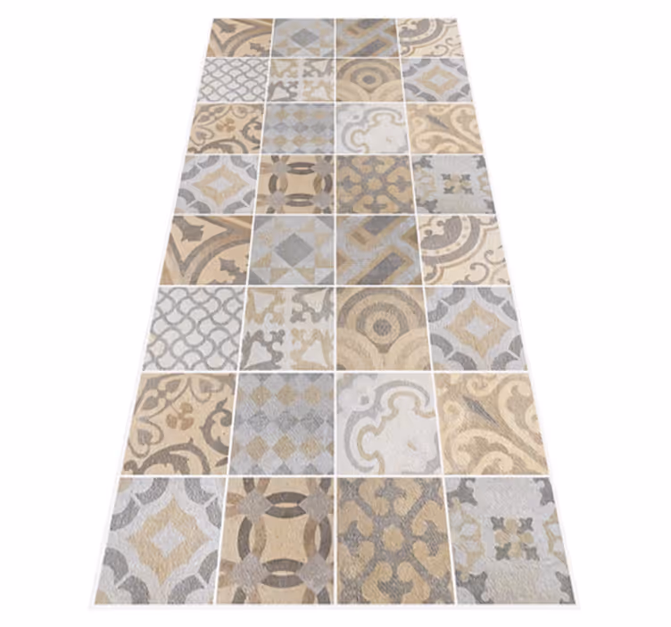 Cement "Arancioni" kitchen vinyl carpet - TenStickers