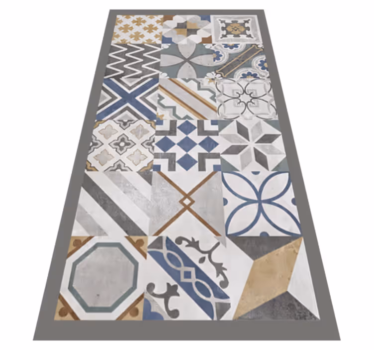 Cement Tiles kitchen vinyl carpet - TenStickers