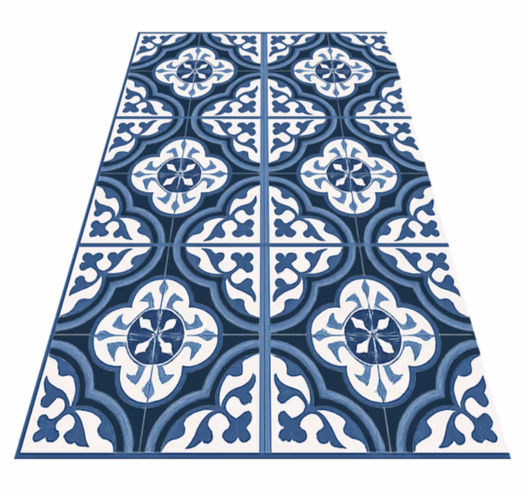 Blue "majorica" portuguese living room vinyl carpet - TenStickers