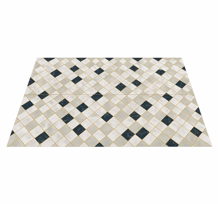 Cement tiles grey tones living room vinyl carpet - TenStickers