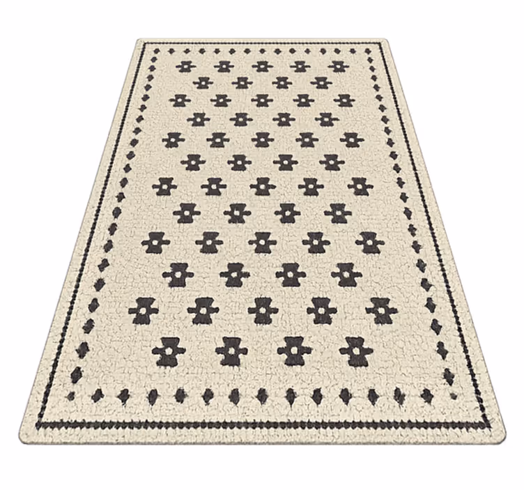 Flower mosaic living room vinyl carpet - TenStickers
