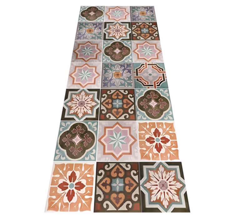 Piastrelline Siciliane kitchen vinyl carpet - TenStickers