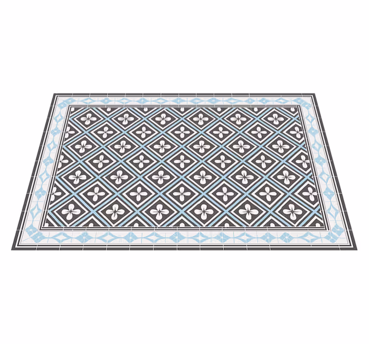 Geometric tile design outdoor vinyl carpet - TenStickers