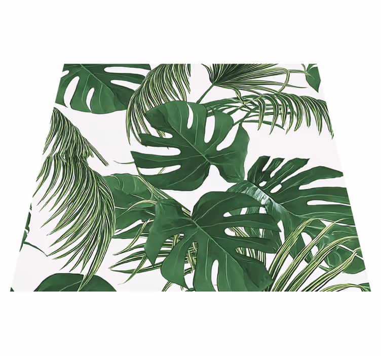 Tropical leaves design outdoor vinyl carpet - TenStickers