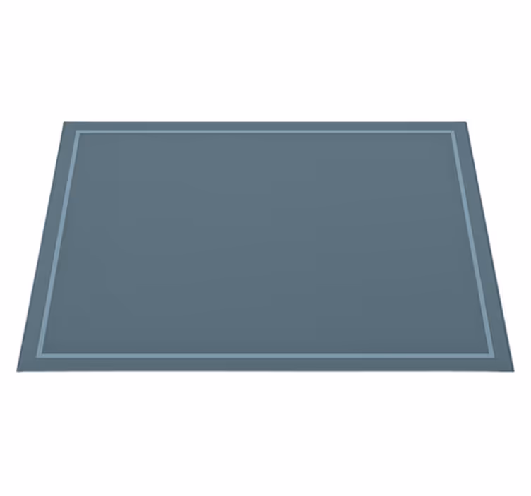Plain bordered design blue vinyl carpet - TenStickers
