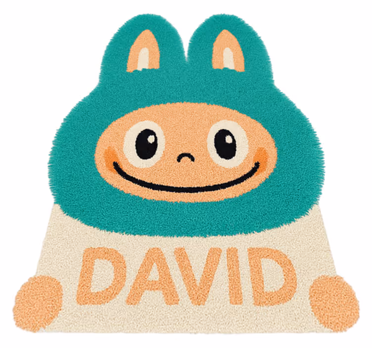 Custom turquoise Labubu  kids vinyl carpet - TenStickers
