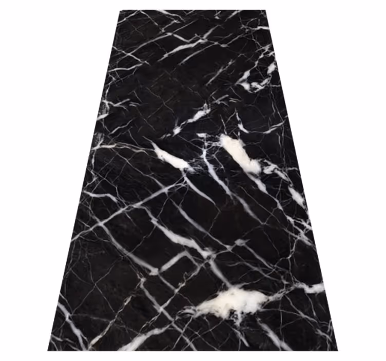 Black and white effect marble vinyl carpet - TenStickers
