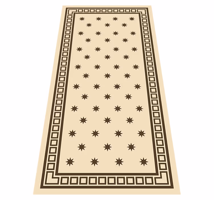 Vintage beige motif kitchen vinyl carpet - TenStickers
