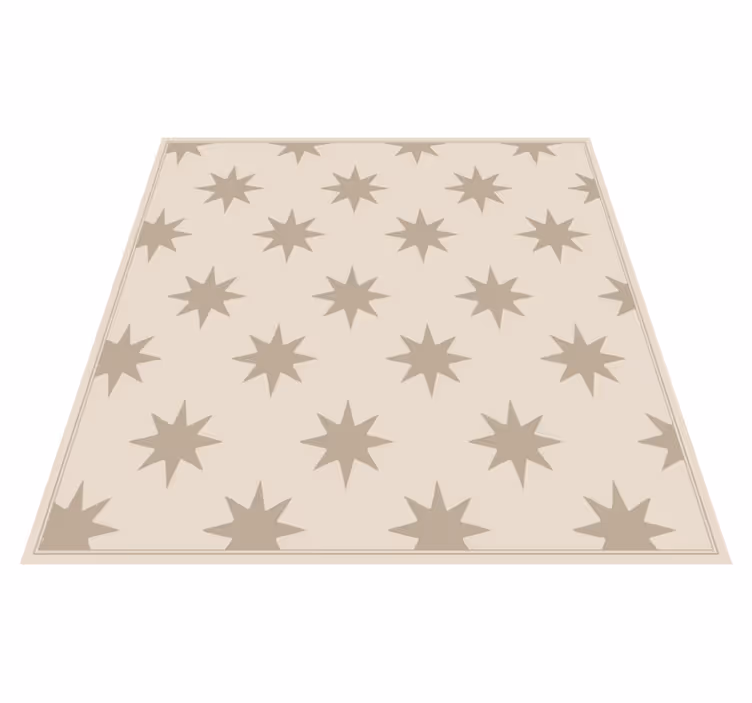 Starry beigemotif kitchen vinyl carpet - TenStickers