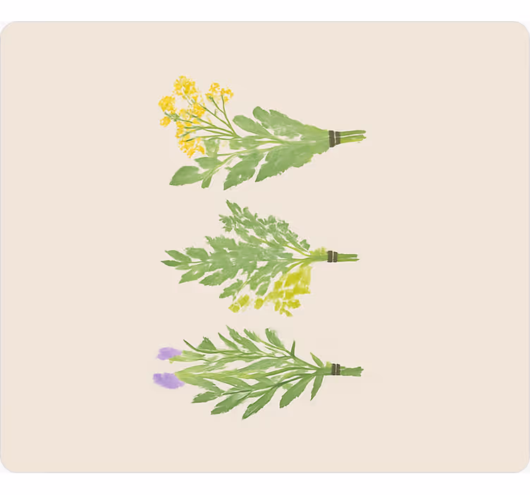 Elegant simple flowers kitchen vinyl carpet - TenStickers