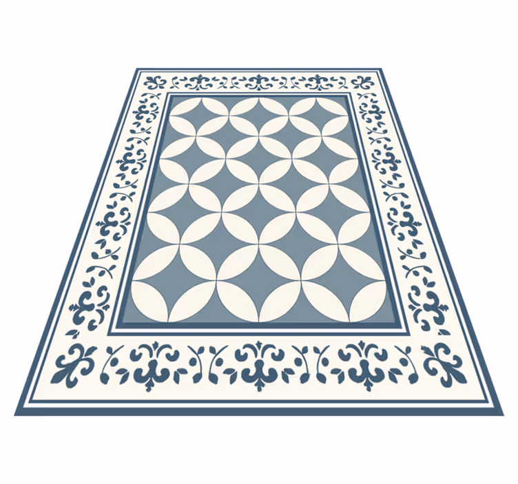 Quatrefoil Tile Pattern dining room vinyl carpet - TenStickers