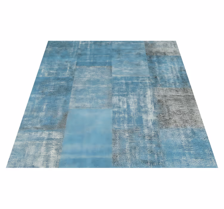 Distressed Patchwork Rug dining room vinyl carpet - TenStickers