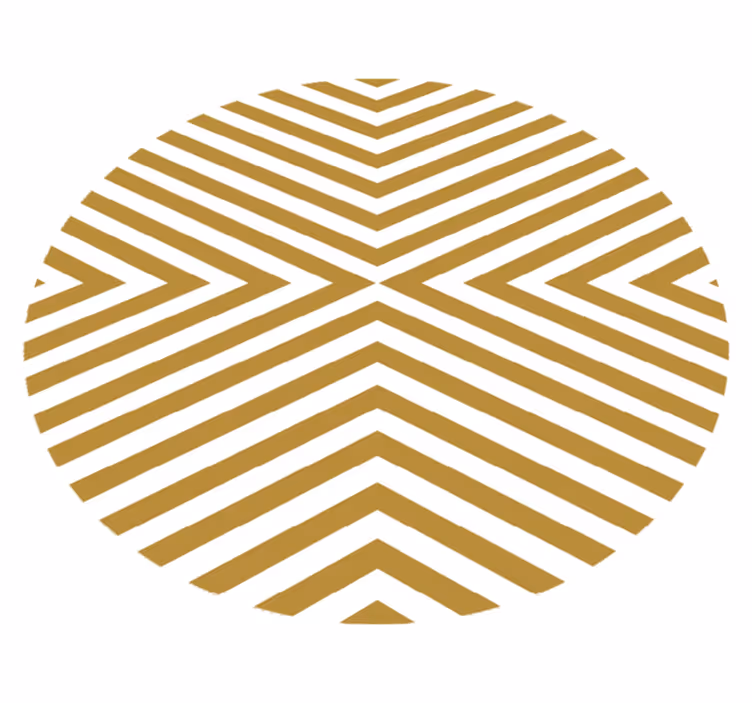Mustard Chevron Pattern dining room vinyl carpet - TenStickers