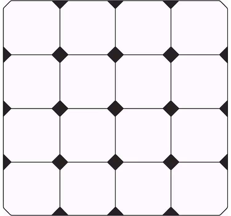 Checkered diamond print  kitchen vinyl carpet - TenStickers