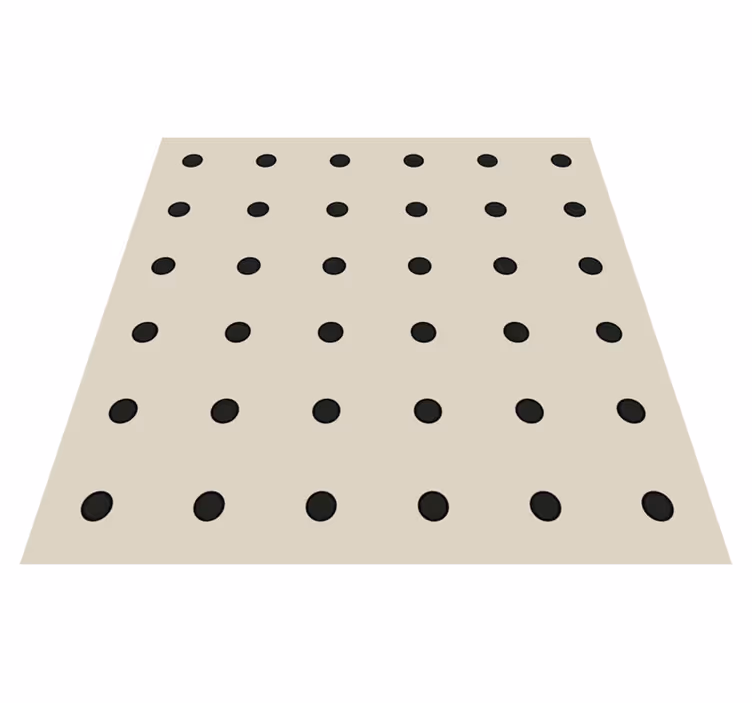 Beige poka dot pattern kitchen vinyl carpet - TenStickers