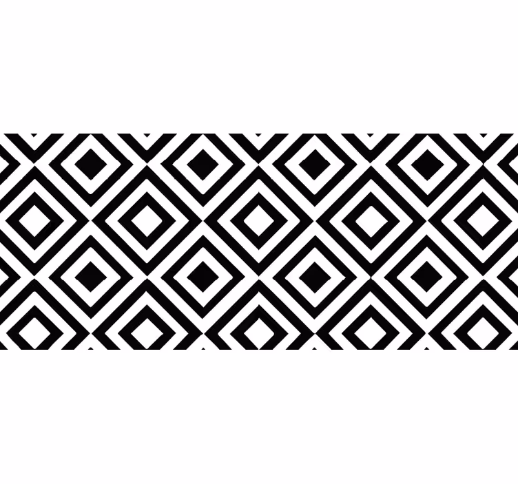 Black & White geometric vinyl carpet - TenStickers