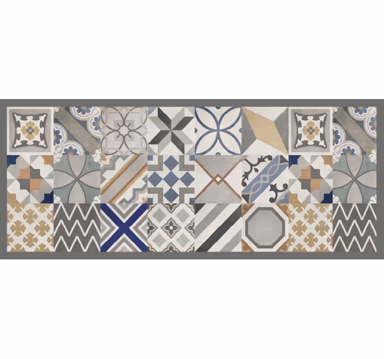 Cement Tiles modern vinyl carpet - TenStickers