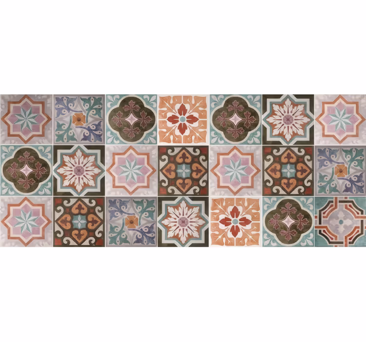 Piastrelline Siciliane mosaic vinyl carpet - TenStickers