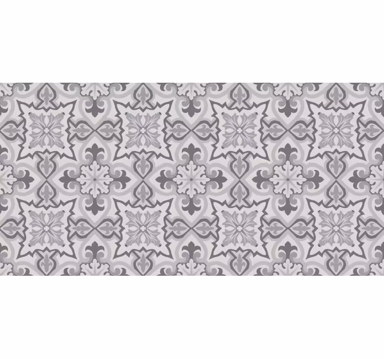 Grey Baroni Kitchen tile vinyl carpet - TenStickers