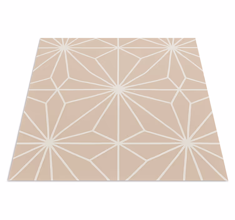 Kitchen vinyl carpet with beige stars pattern - TenStickers