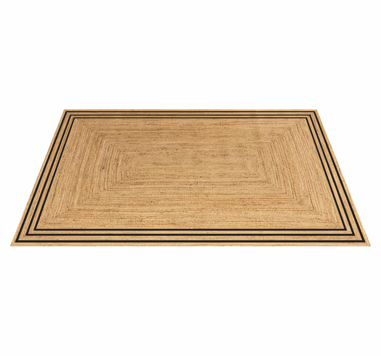 Kitchen vinyl carpet with natural jute texture - TenStickers