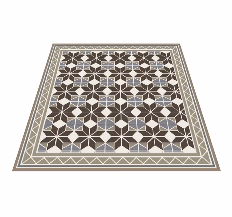 Living room vinyl carpet rustic starburst design - TenStickers