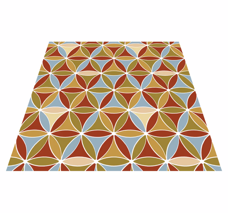 Living room vinyl carpet vibrant prism design mat - TenStickers