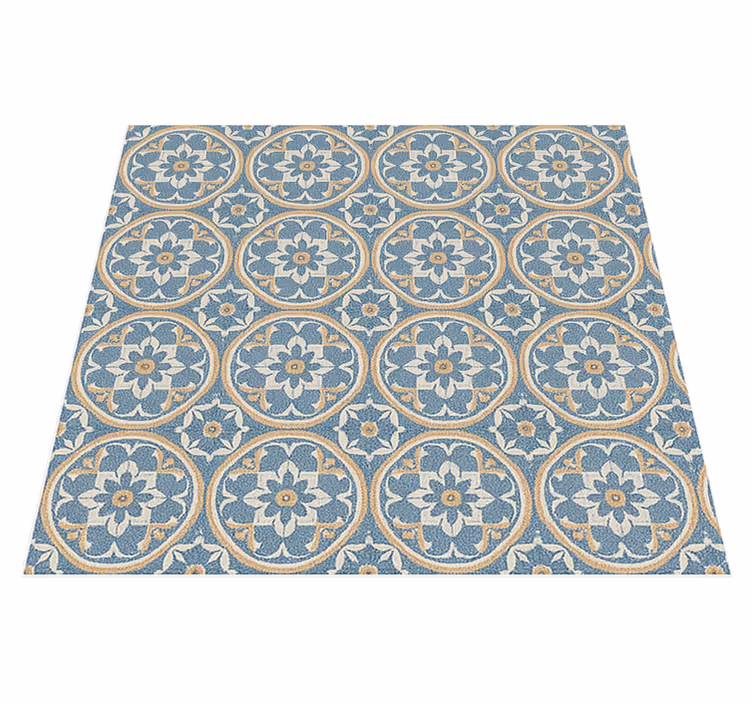Living room vinyl carpet azulejo style mat - TenStickers