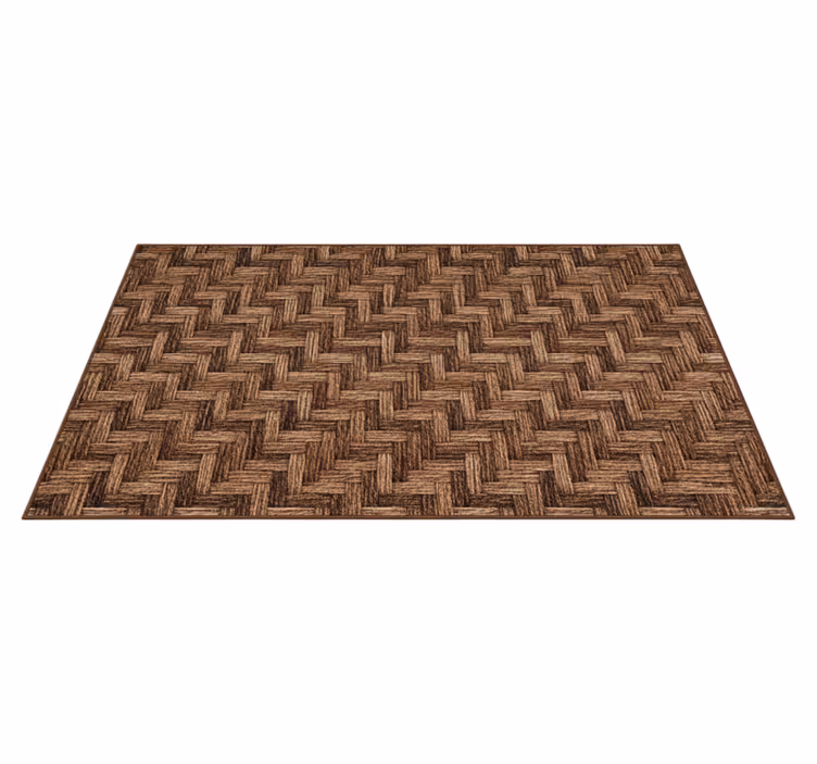Vinyl rug with brown fabric texture - TenStickers