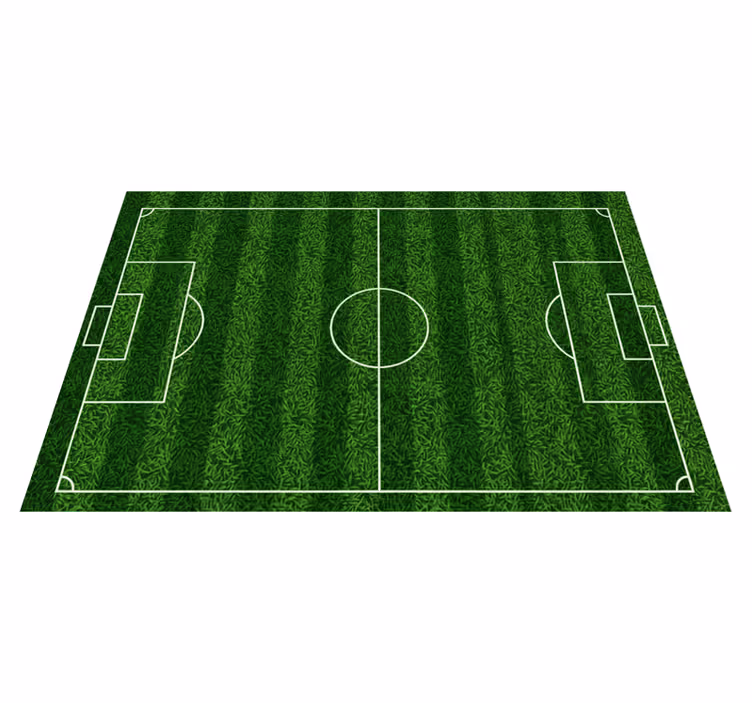 Rectangular vinyl carpet realistic football field - TenStickers