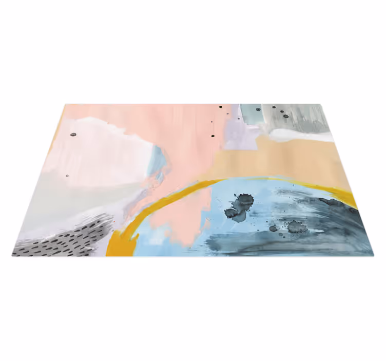 Living room vinyl carpet colorful art - TenStickers