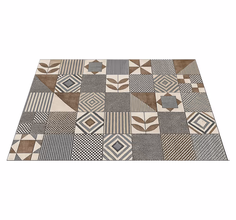 Kitchen vinyl carpet abstract geometric design - TenStickers