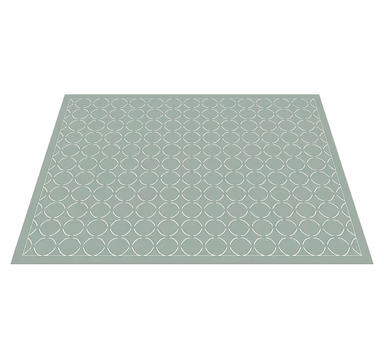Muted celadon lattice kitchen vinyl carpet - TenStickers