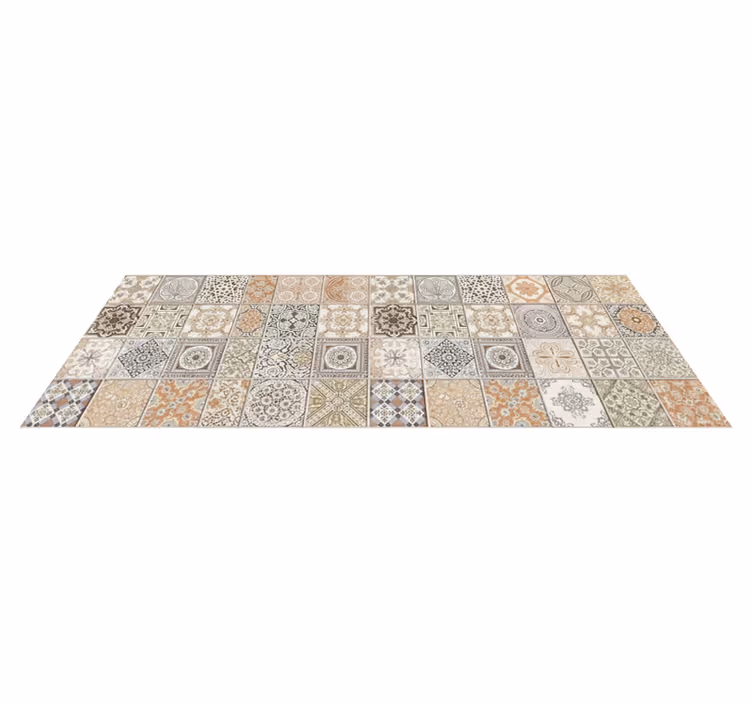 Vintage warm collage kitchen vinyl carpet - TenStickers