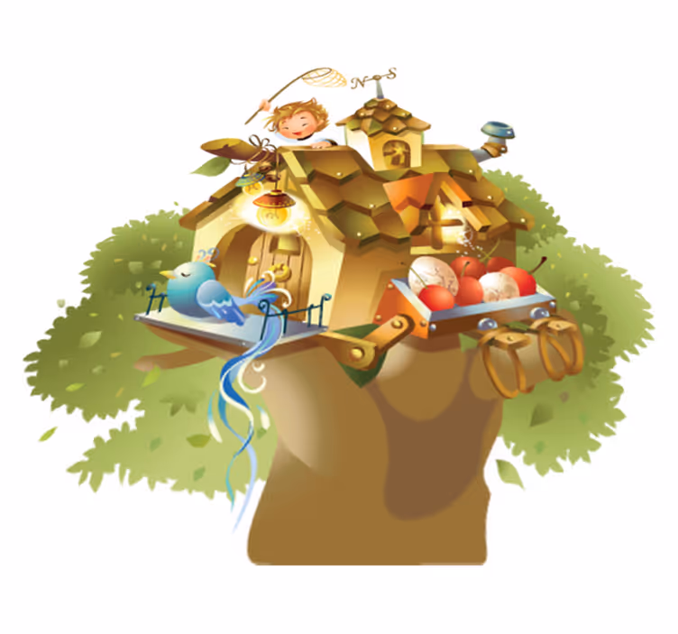 Animal vinyl carpet treehouse - TenStickers
