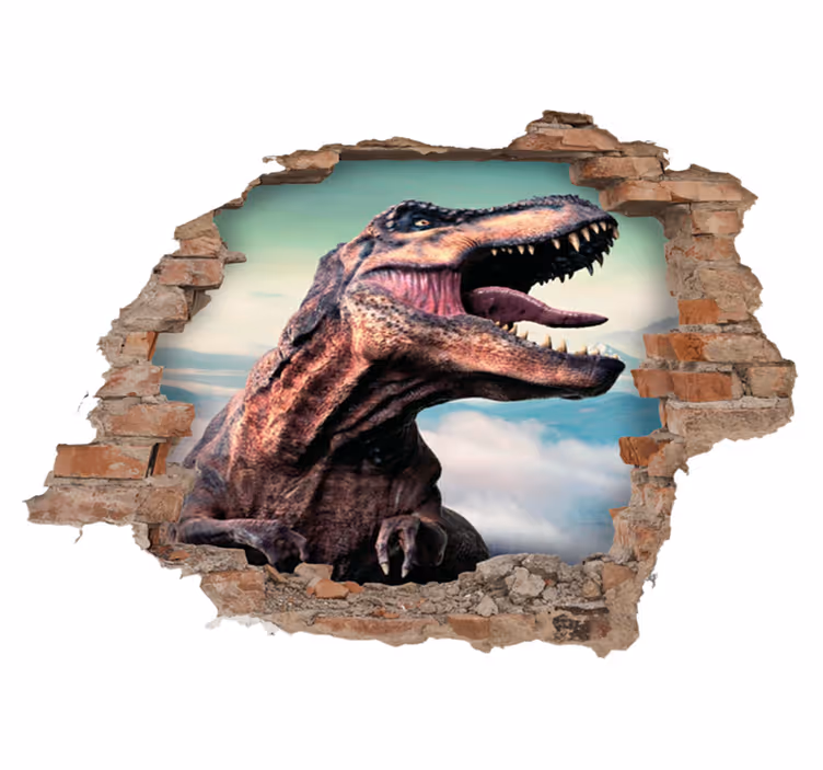 Animal vinyl carpet realistic 3d t-rex design - TenStickers