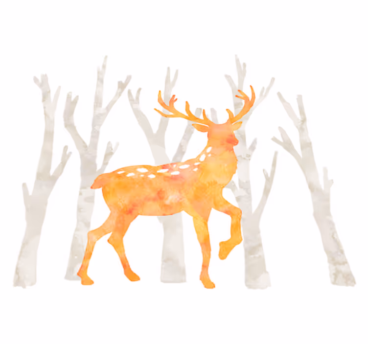 Animal vinyl carpet deer winter design - TenStickers