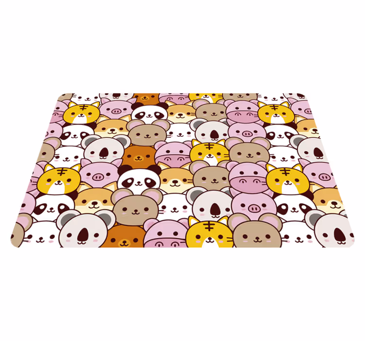 Cute babies animal vinyl carpet - TenStickers