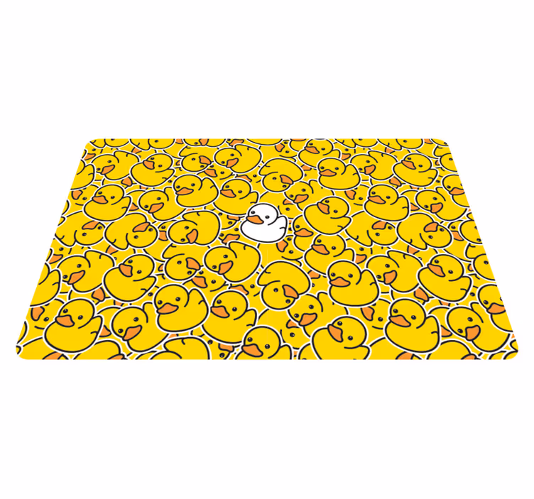 Animal vinyl carpet featuring adorable white duck - TenStickers
