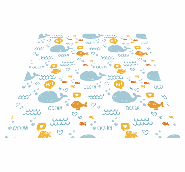 Animal vinyl carpet colorful and joyful ocean decor - TenStickers