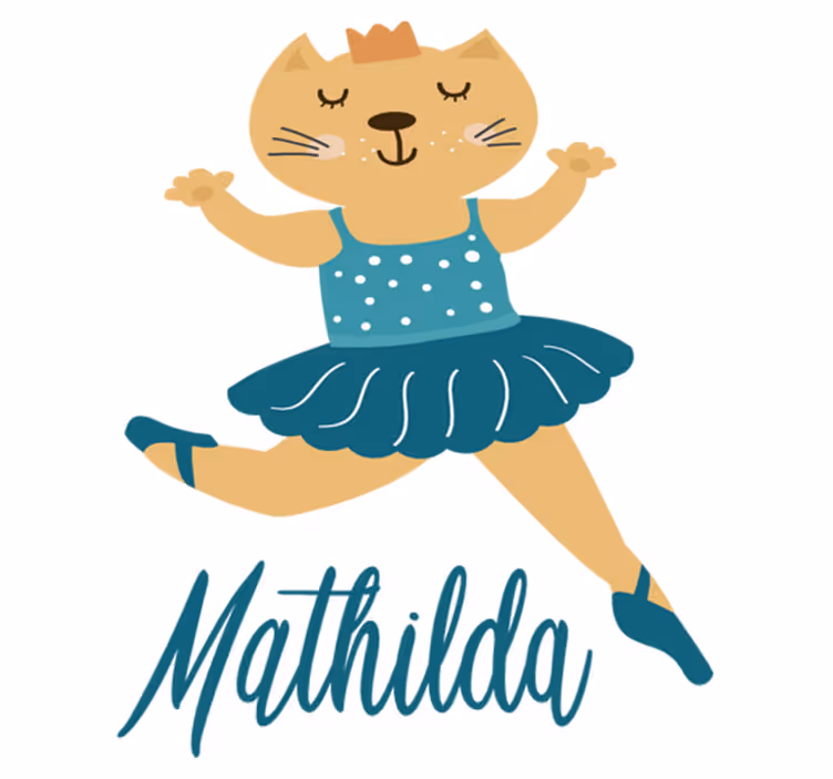 Dancing kitty vinyl carpet - TenStickers