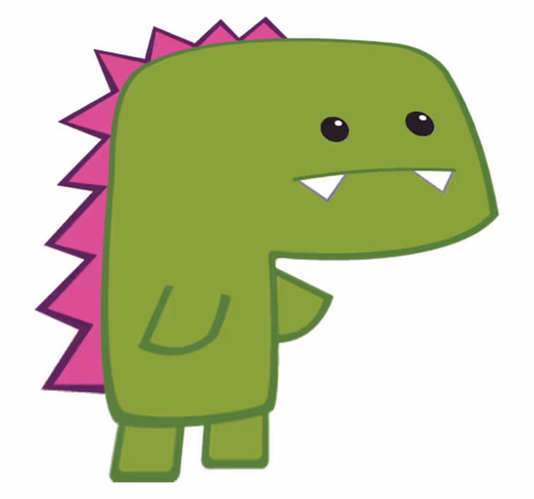 Green mini dinosaur animal vinyl carpet - TenStickers