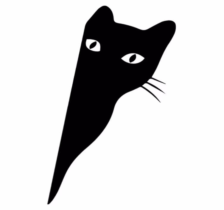 Glancing cat animal vinyl carpet - TenStickers