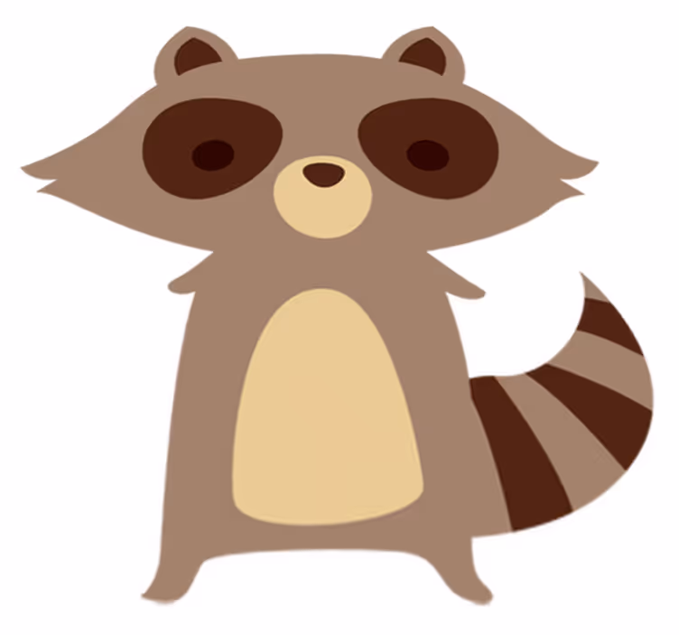 Raccoon design animal vinyl carpet - TenStickers